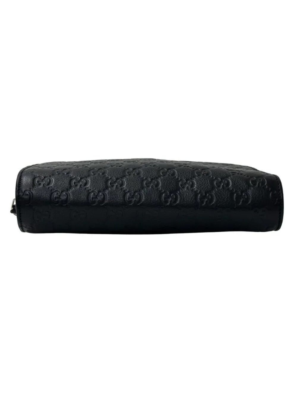 Gucci Guccissima Clutch Leather Black Gold